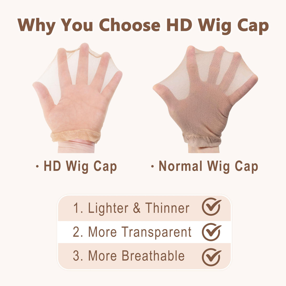 TaShow ultra-thin stocking cap material close up