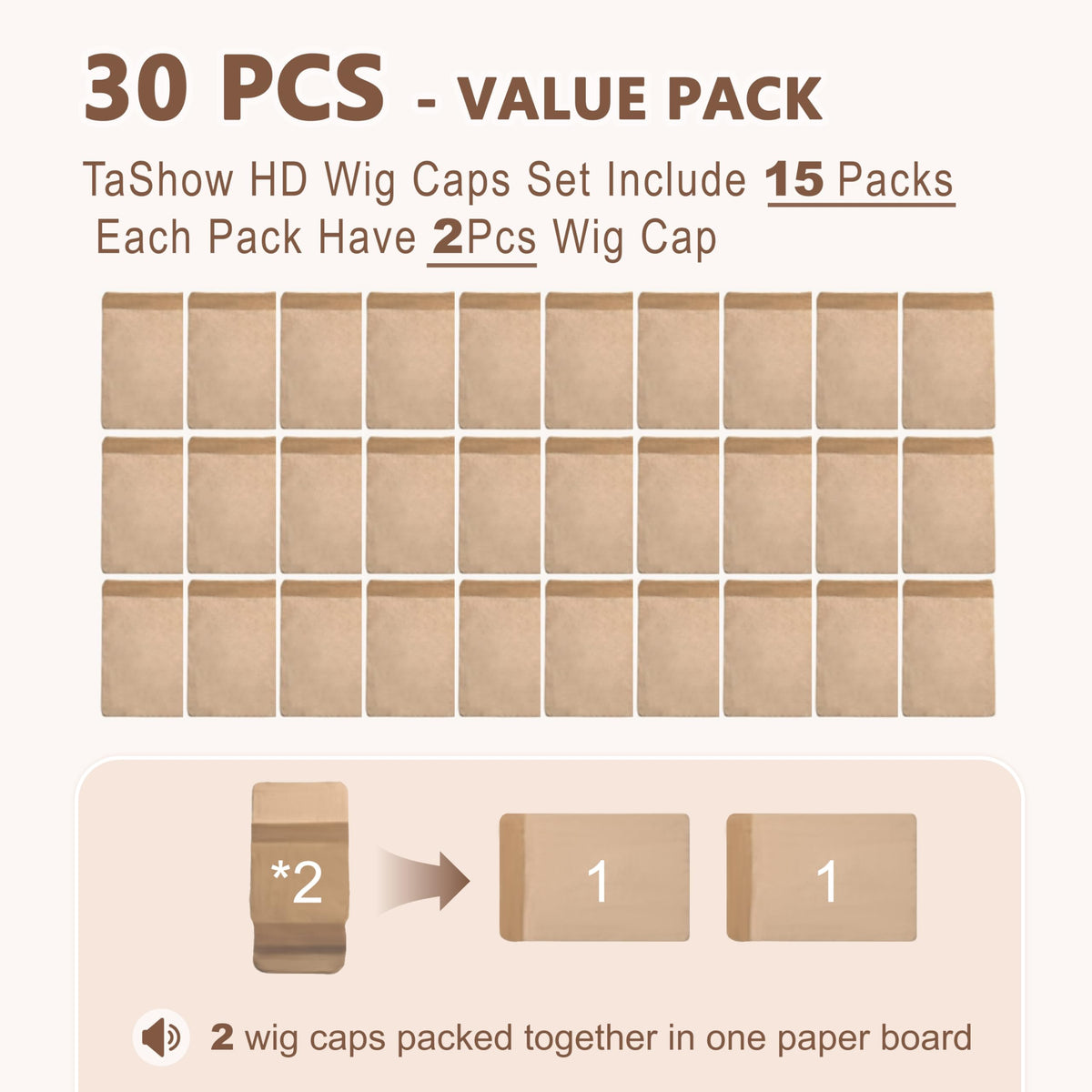 High-stretch fabric of TaShow wig cap on hand