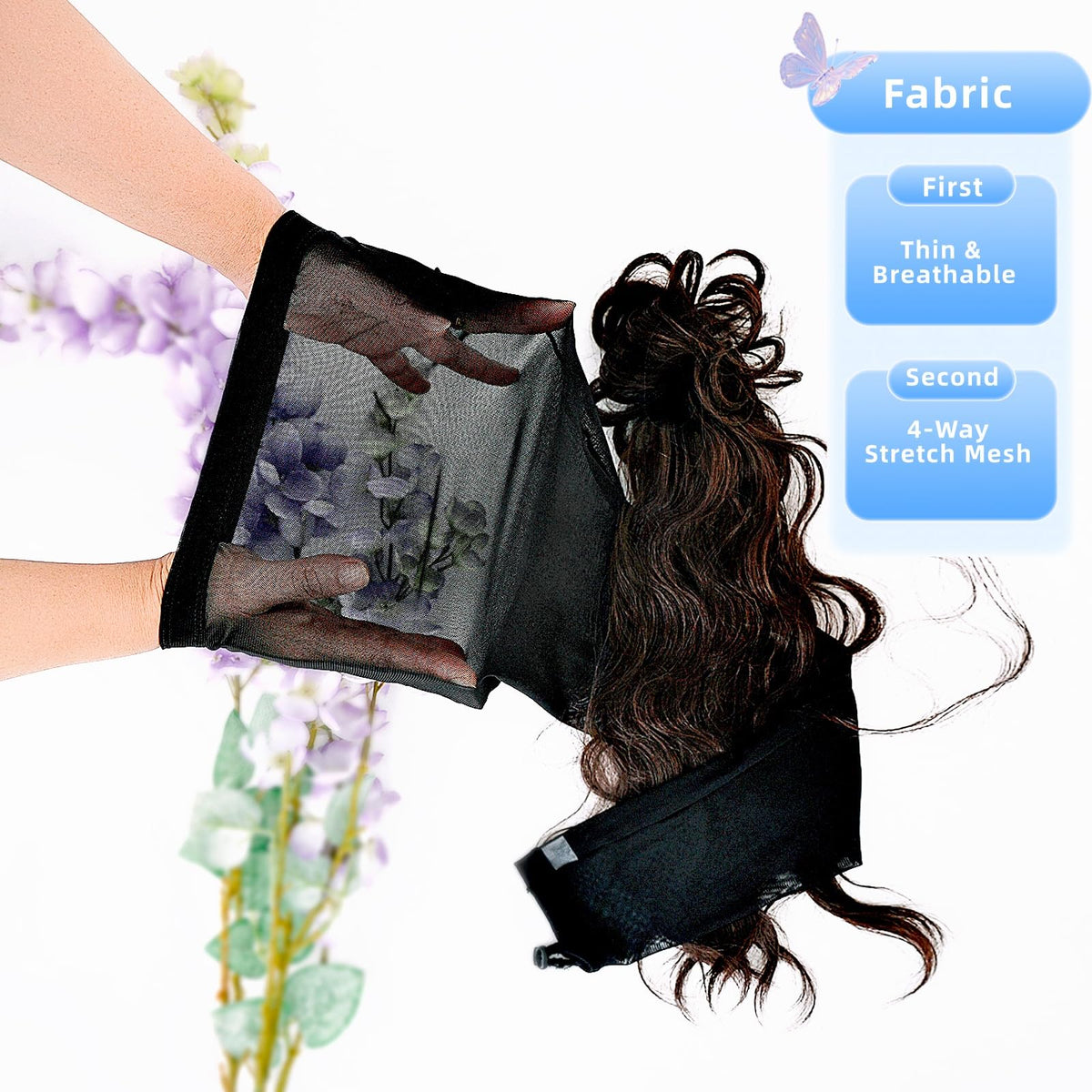 Stretchy breathable mesh loc sleeve for women