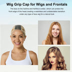 Close up of non-slip silicone texture on Corkhead wig grip cap