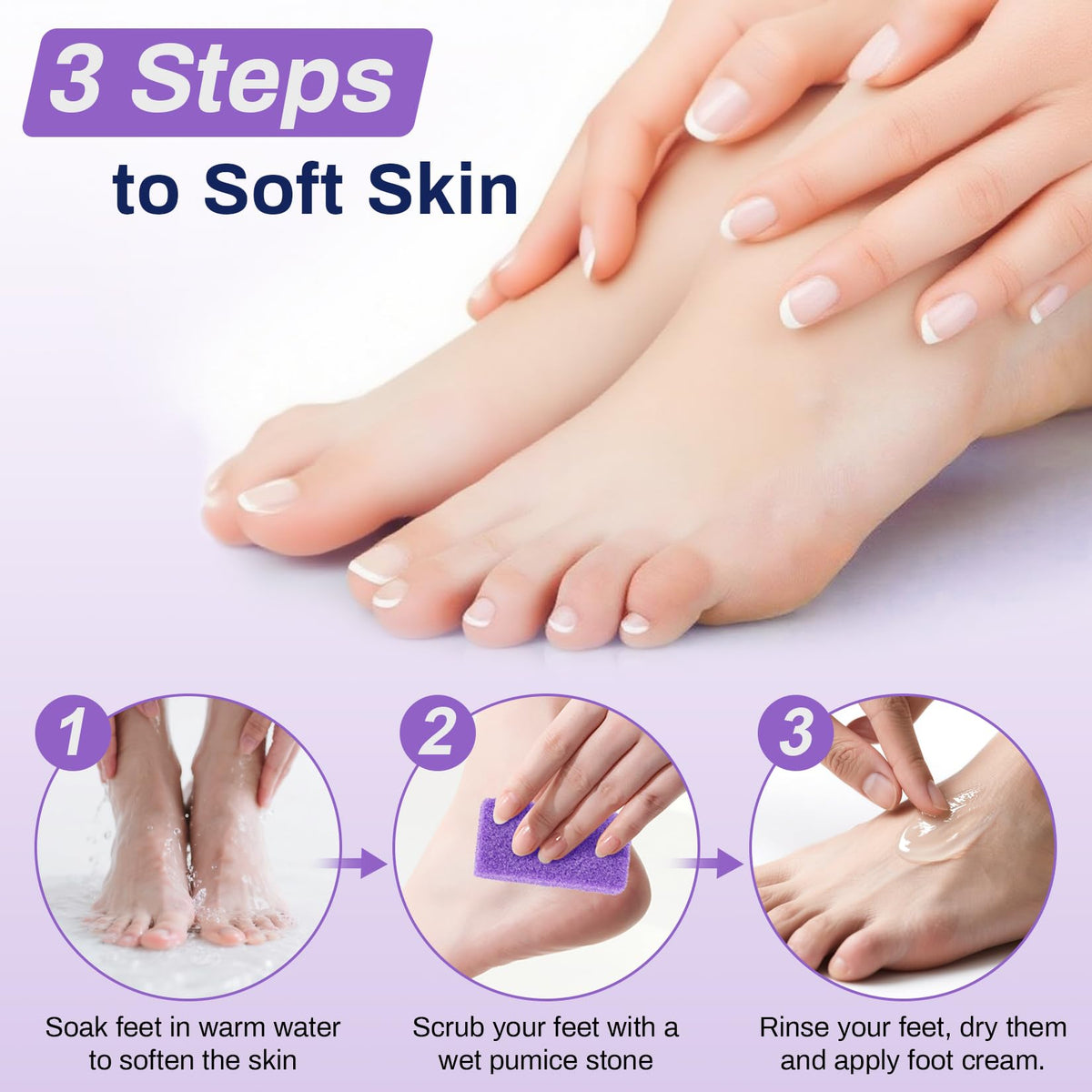 Travel-friendly small size Raqeho foot care stone in hand