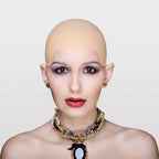 Flexible latex bald cap for theatrical makeup application