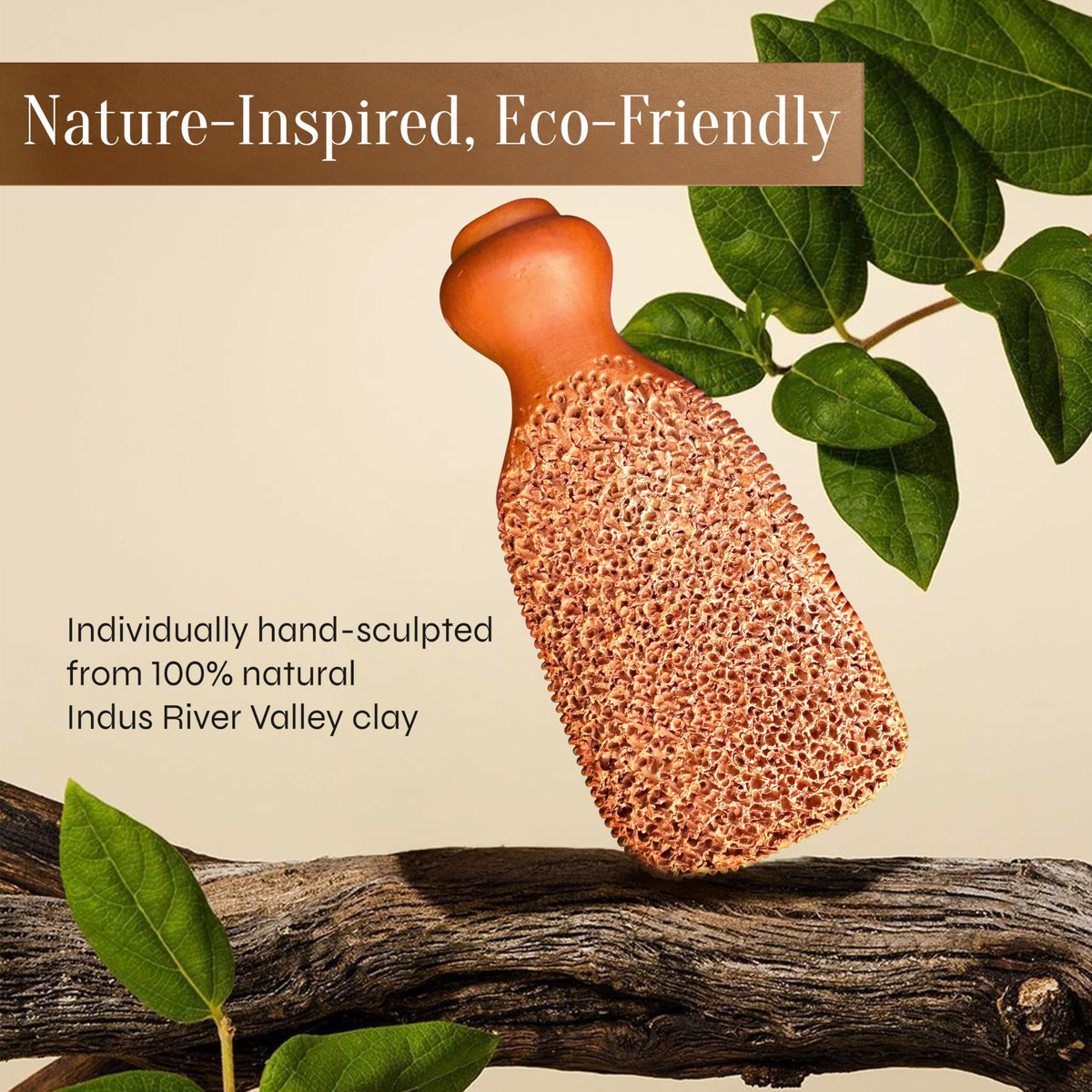 Natural terra cotta foot care tool dry skin remover