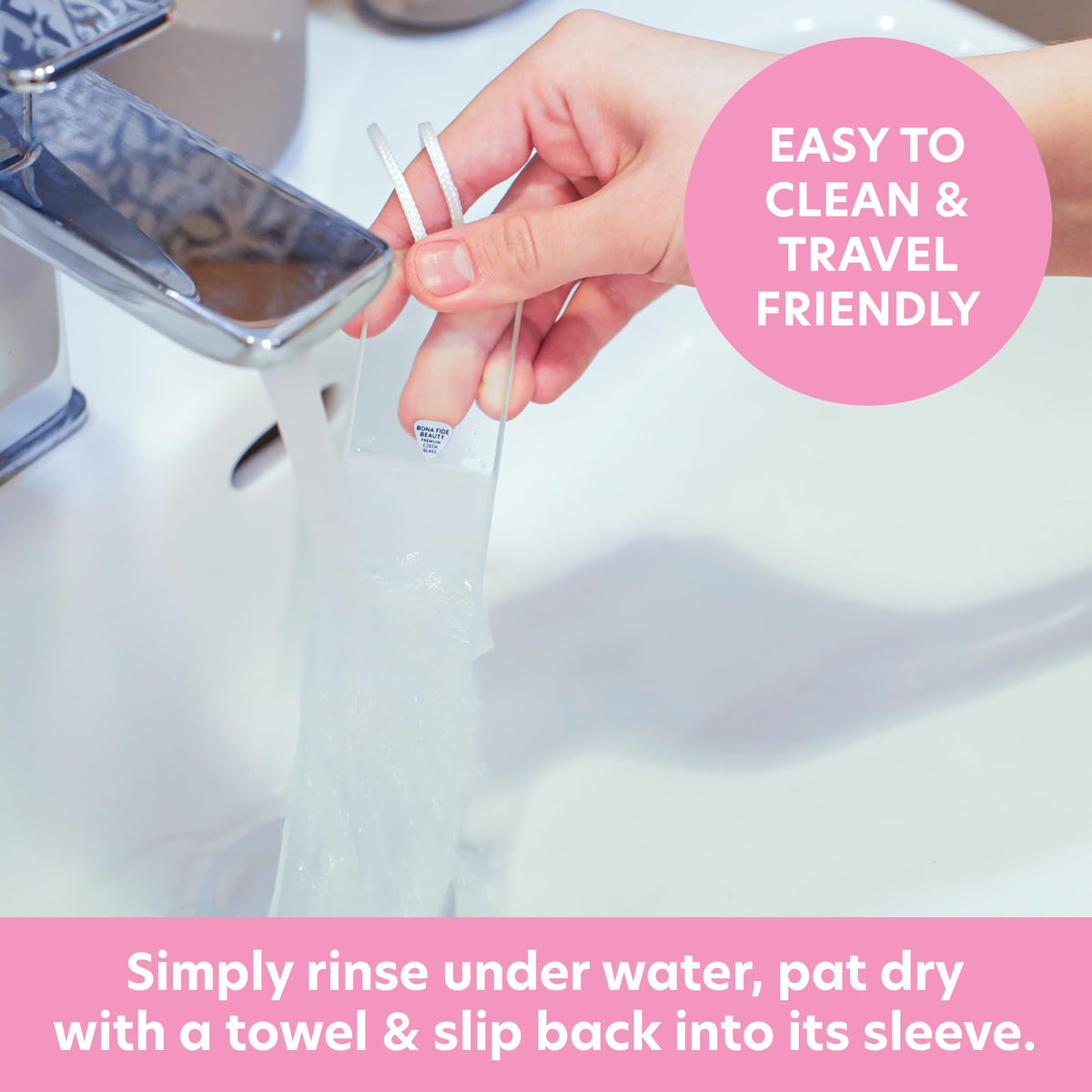 Professional pedicure kit featuring Bona Fide Beauty glass file