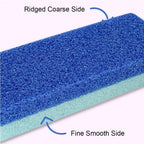 Maryton callus remover sponge being used to smooth a rough heel during a pedicure