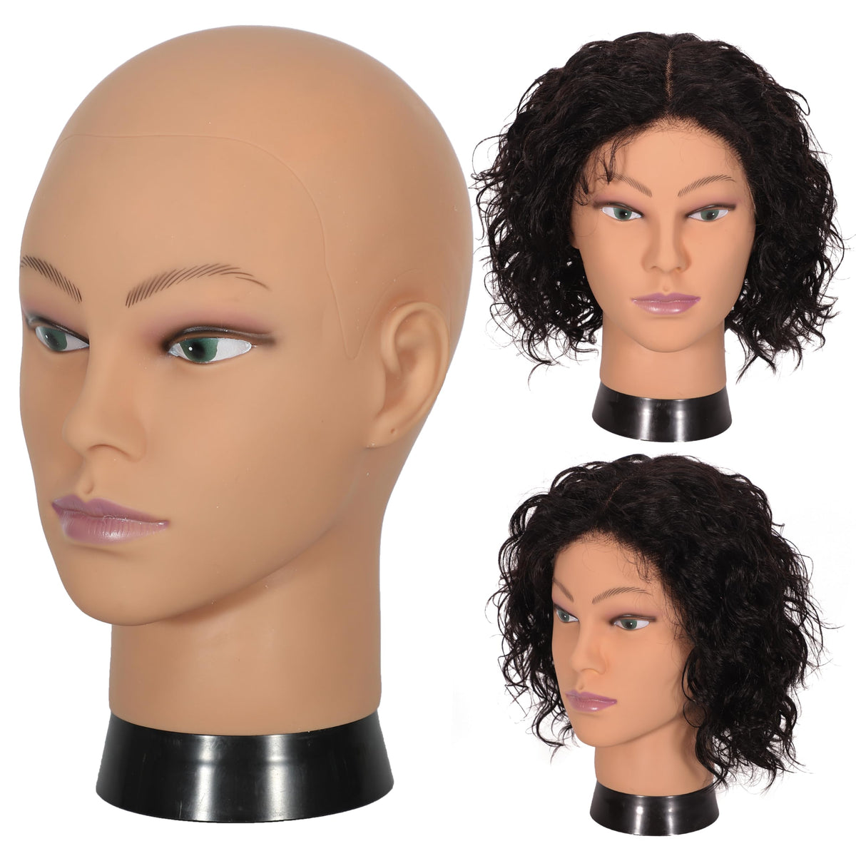 Female training head for cosmetology and makeup practice