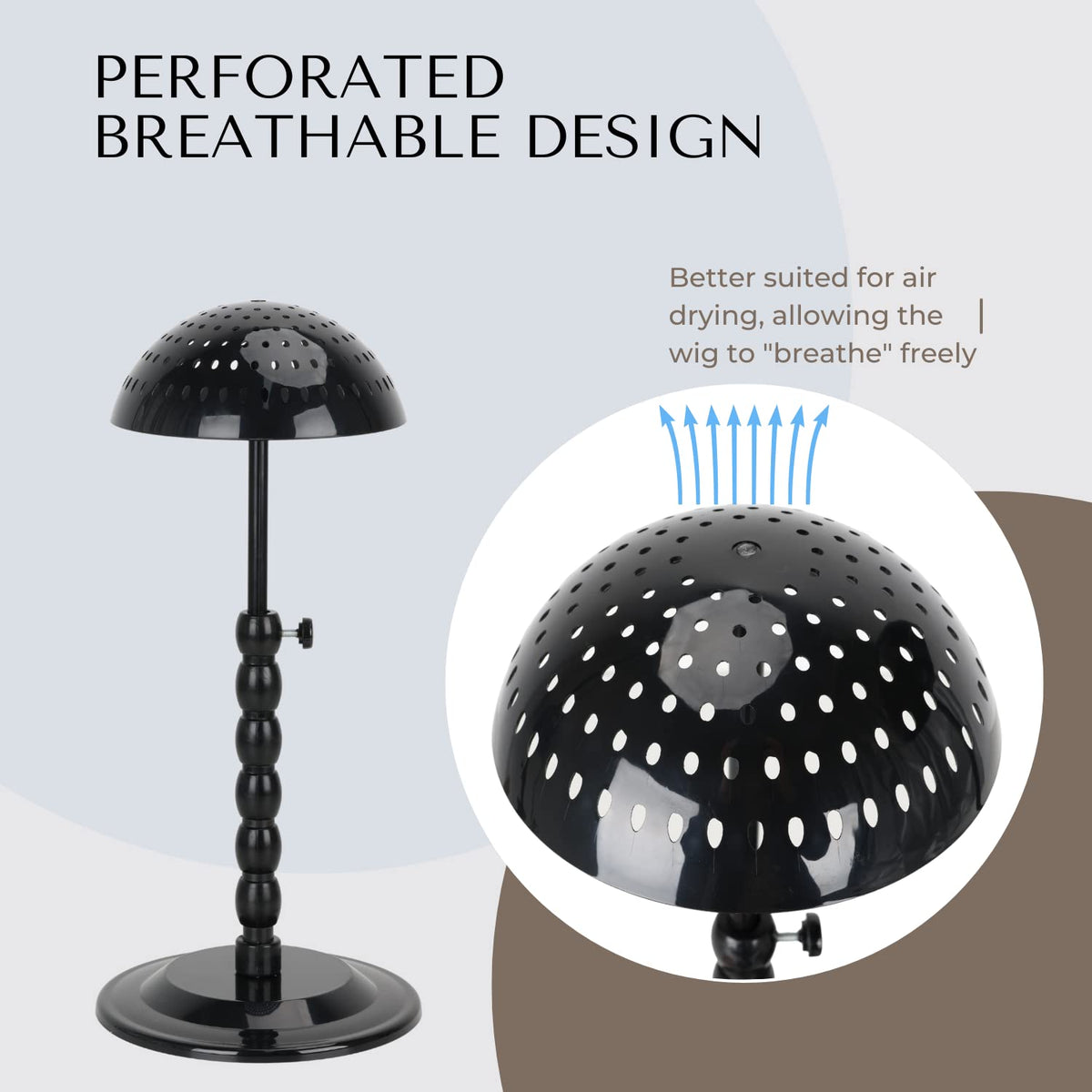 Adjustable travel friendly hatstand disassembled for compact storage.