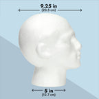 Unfinished white foam mannequin head for cosplay makeup customization
