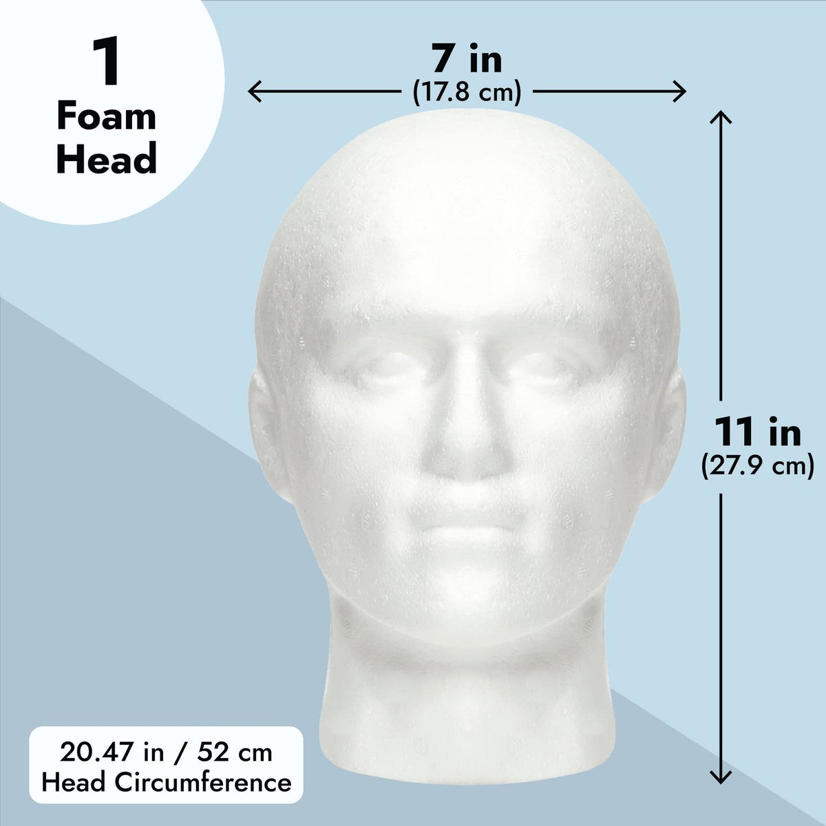 Durable solid foam mannequin model for sunglasses and mask display