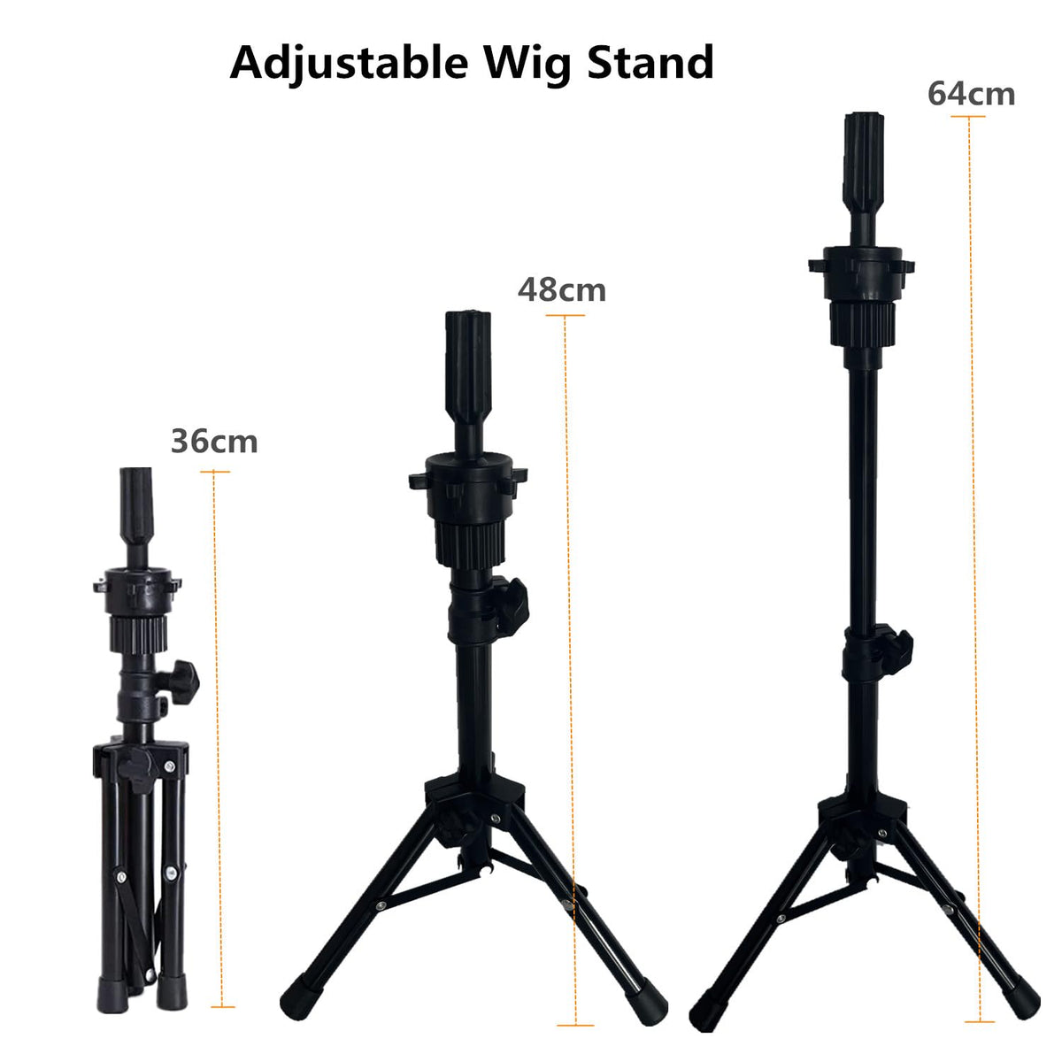 Lucicass premium salon mannequin display head on tripod base