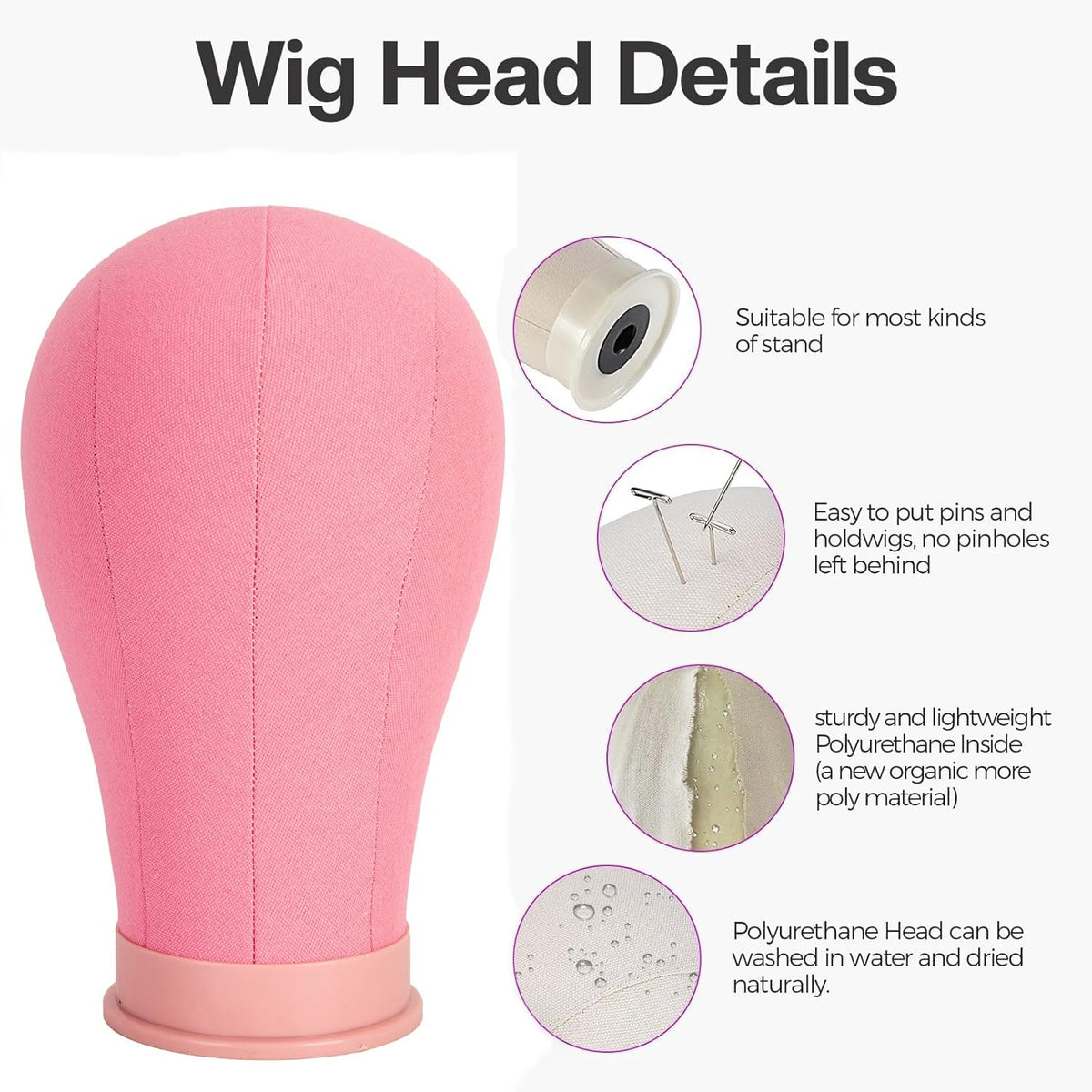 Koskusder mannequin head with included clamp stand and accessories