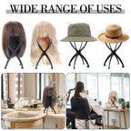 Obeoby travel wig stand height and dimension view