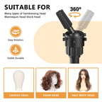 Retbtnm wig stand with mannequin head attached for styling