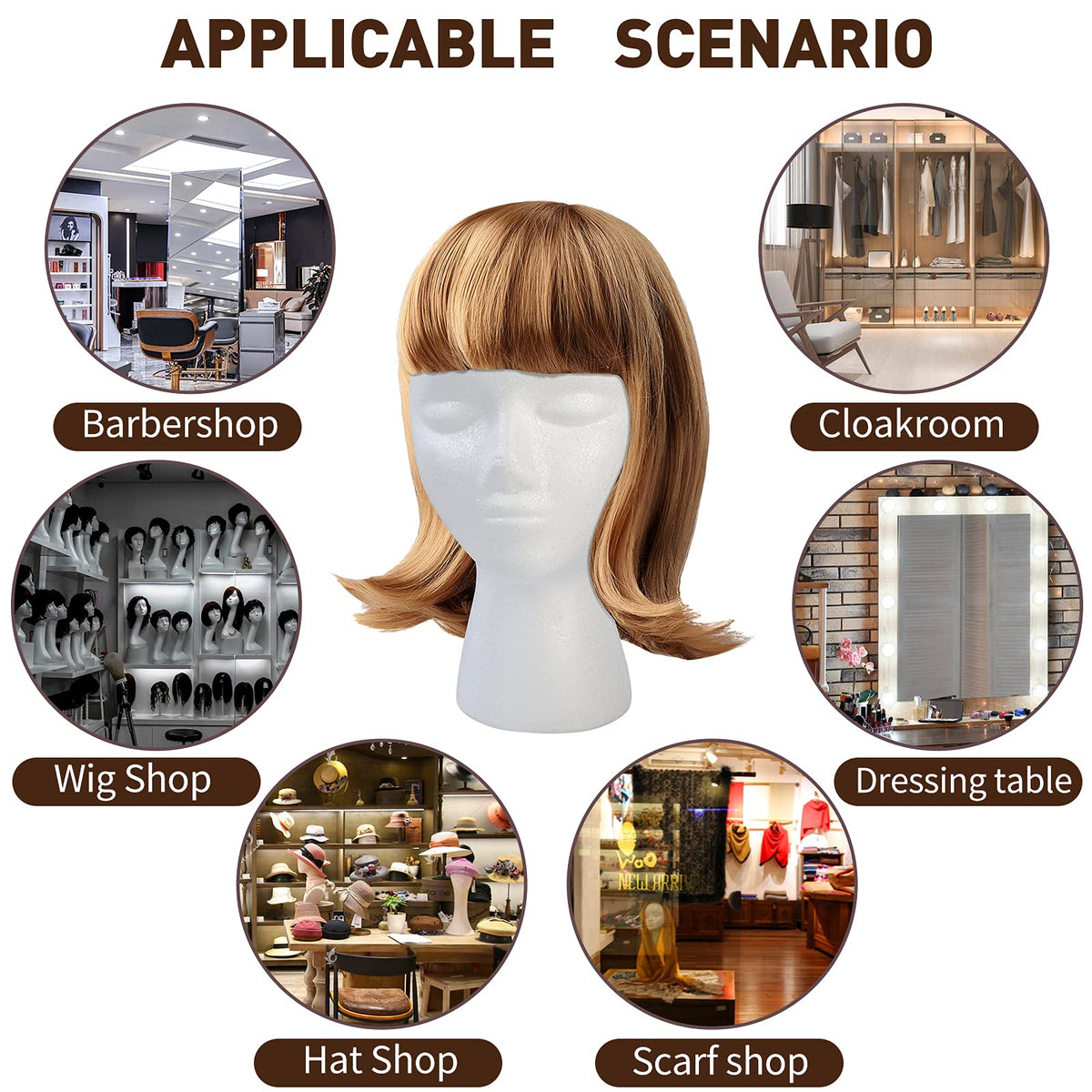 Three count pack of BALABALA cosmetic model heads for salon use