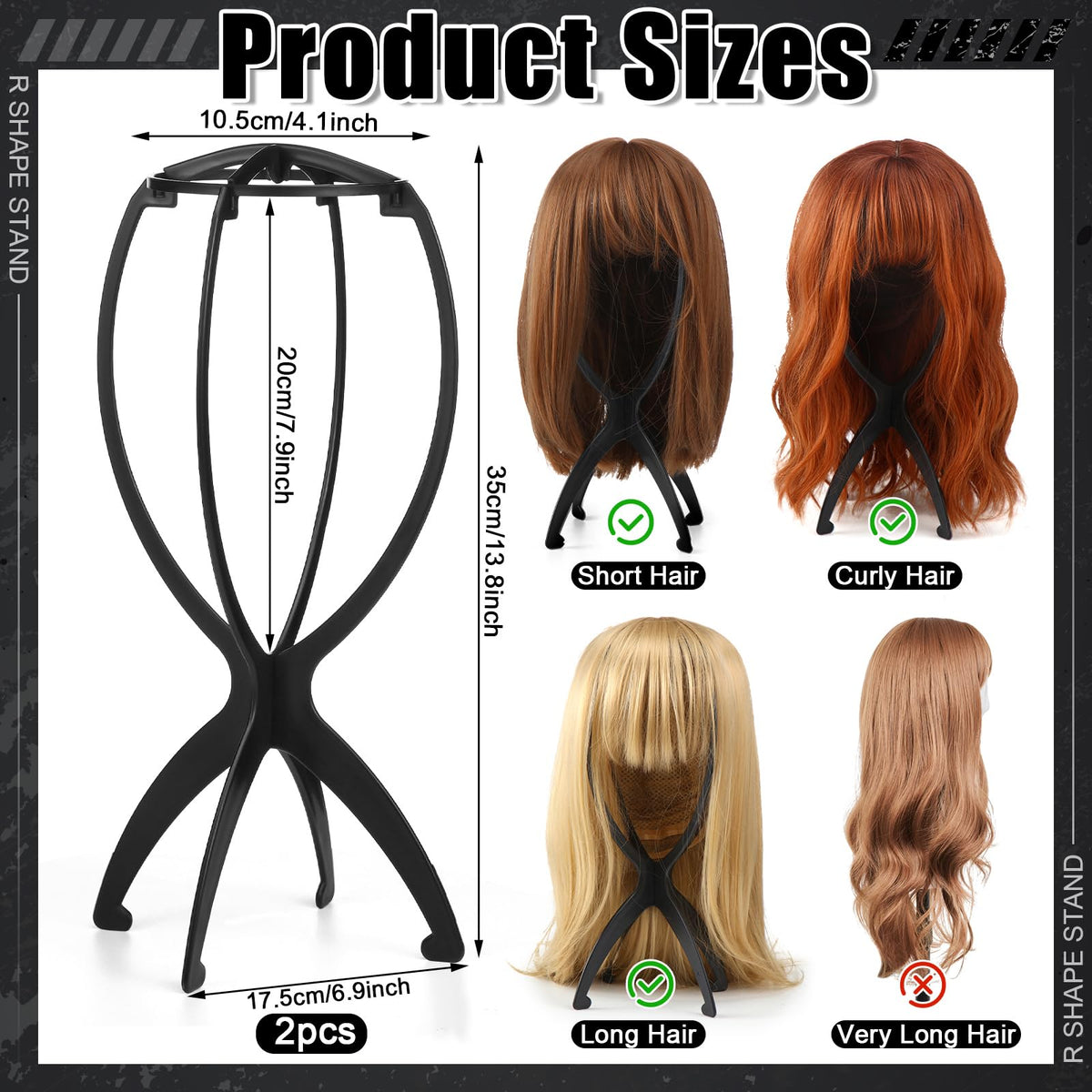 ProSuites foldable wig holder for travel