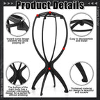 ProSuites black plastic wig display stand
