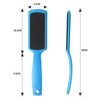 Waterproof foot file held in hand for size reference
