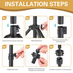 Close up of Relx wig stand rotating mount