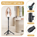 Relx cosmetology wig tripod in carrying bag