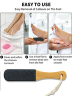 Person using professional foot file on heel for pedicure