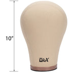 Authentic Gexworldwide 22 inch canvas block mannequin head setup for retail wig display