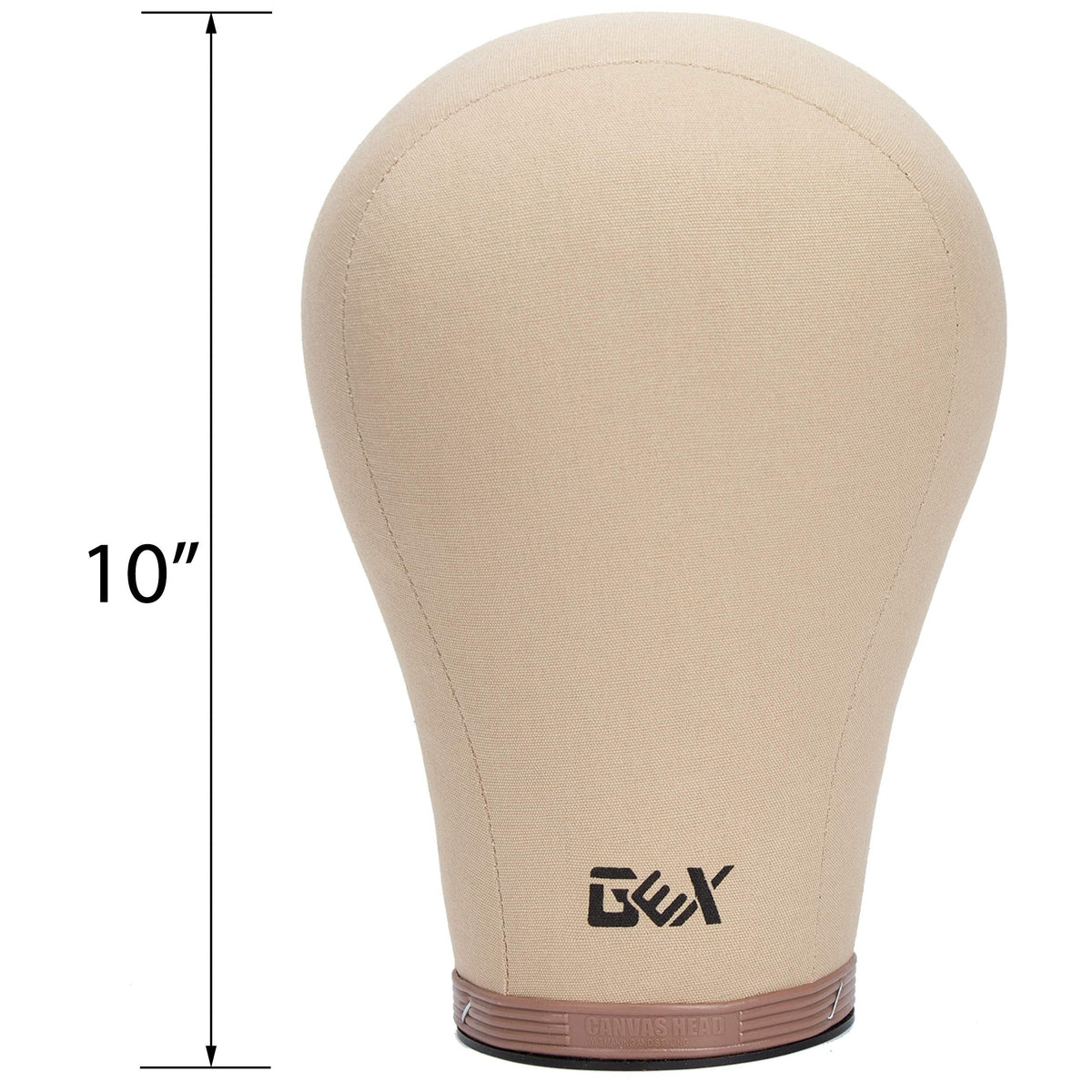 Authentic Gexworldwide 22 inch canvas block mannequin head setup for retail wig display