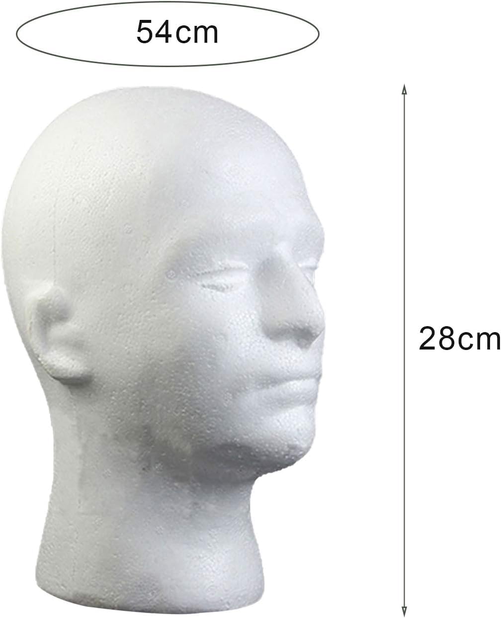 Male mannequin head model on a professional salon counter