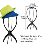 Dansee 14.2 inches travel wig stand showing the circular top ring and cross groove airflow framework.