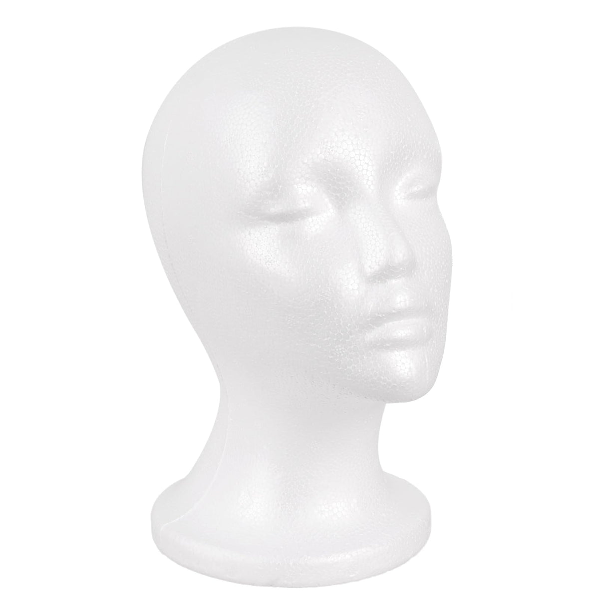 White foam mannequin head for hat and wig display