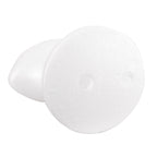 Foam wig head showing base hole for mounting stand