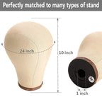 Bestlove 22 inch canvas wig head side angle display profile