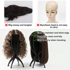 Durable plastic material detail of wig stand