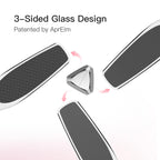 Close up of the triple-textured nano glass surface of the foot file