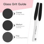 AprElm professional pedicure tool showing the ergonomic white handle