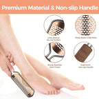 Close up of Easkep stainless steel foot rasp surface