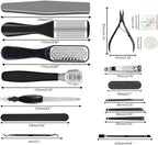 Complete set of 36 professional pedicure grooming tools