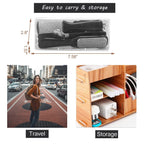Portable black storage box with pedicure instruments