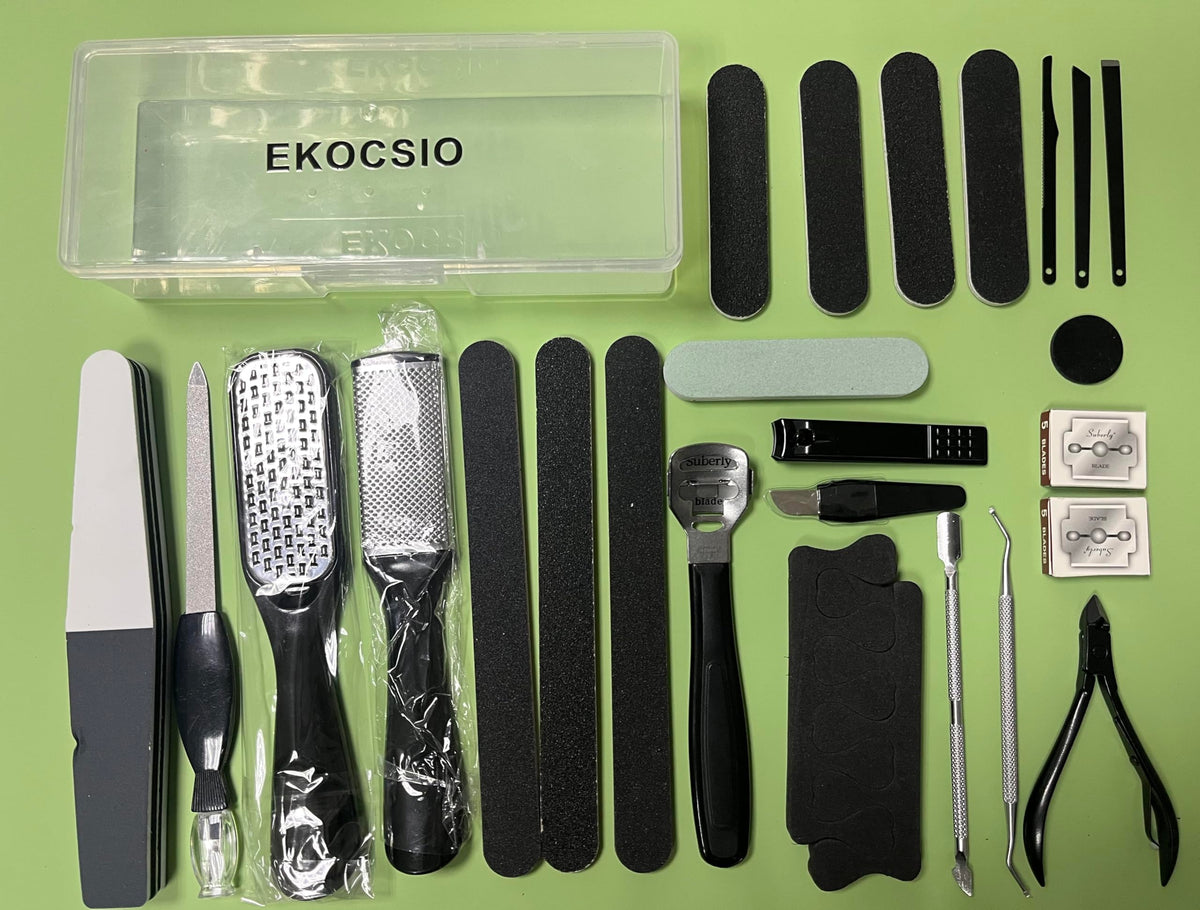 Professional foot file set for dead skin removal