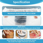 Disposable plastic foot bath basin liner showing elastic opening