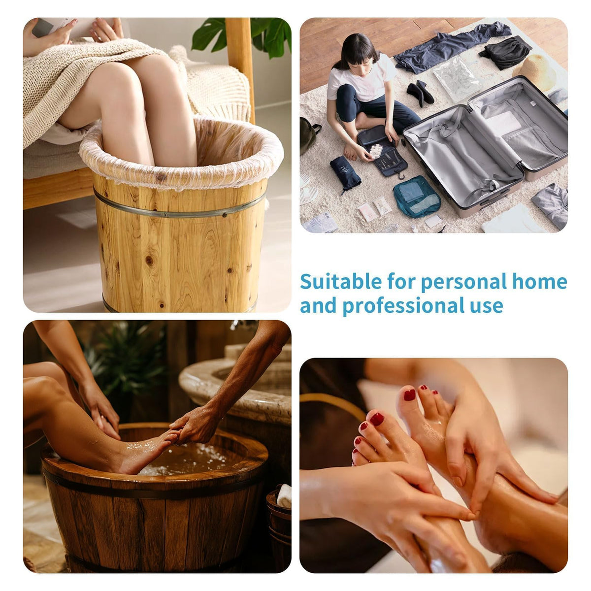 Pack of Reqeho pedicure liners for professional spa use
