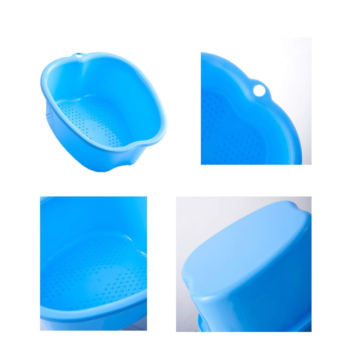Amobon foot basin being used for at home pedicure routine