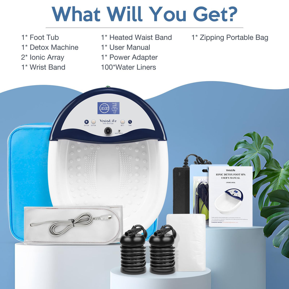 Portable storage handbag for VnioLife detox foot spa