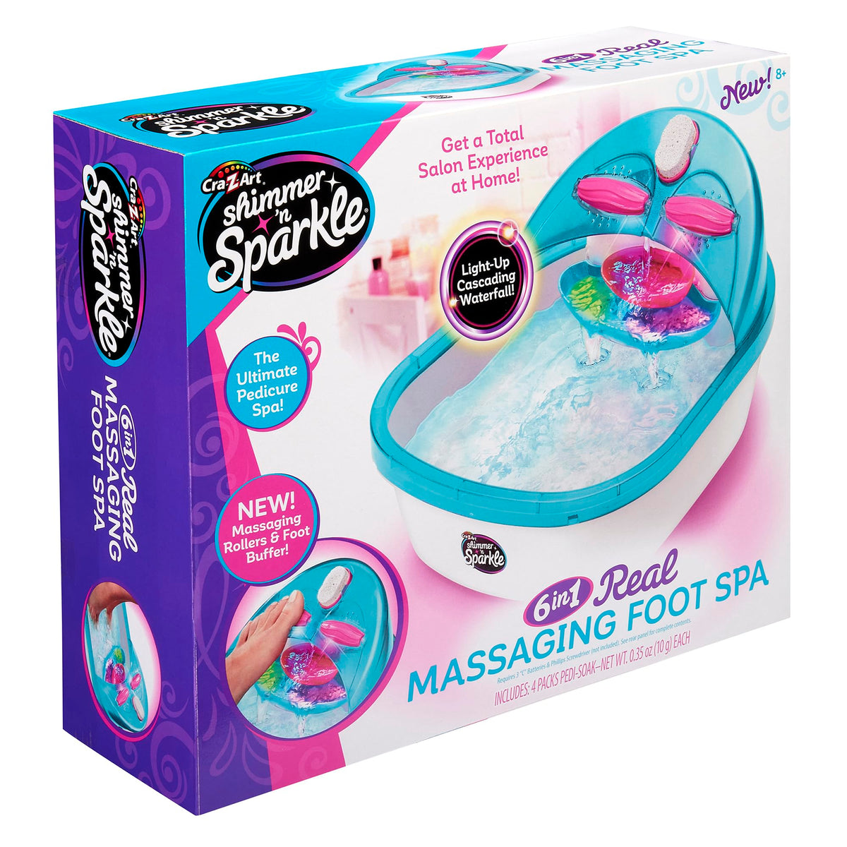 Children using the Shimmer 'N Sparkle massaging foot spa