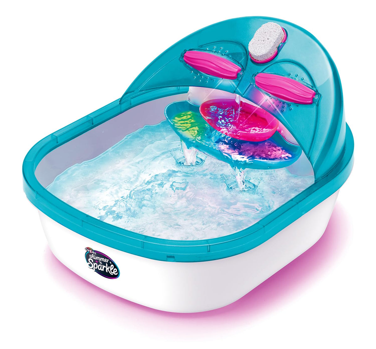 Shimmer 'N Sparkle foot spa with lights turned on