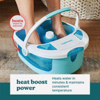 Side profile of Homedics foot spa design