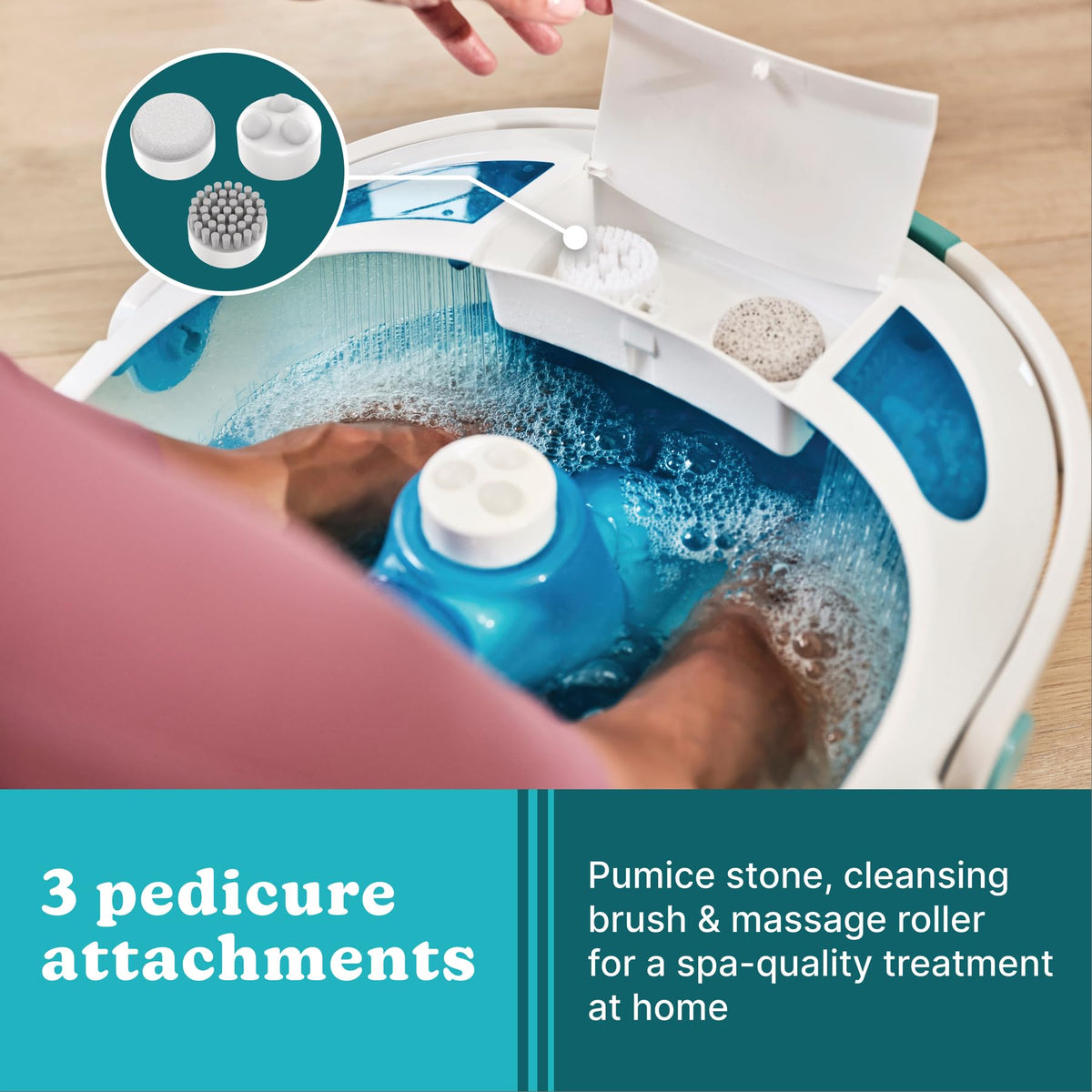 Homedics Shower Bliss Foot Spa in a home setting