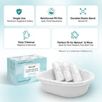 Clear plastic foot tub covers applied to a pedicure basin