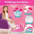 Close up of the Bobuexer massage foot soak tub for kids.