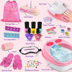 Kids nail art set including polishes and stickers.