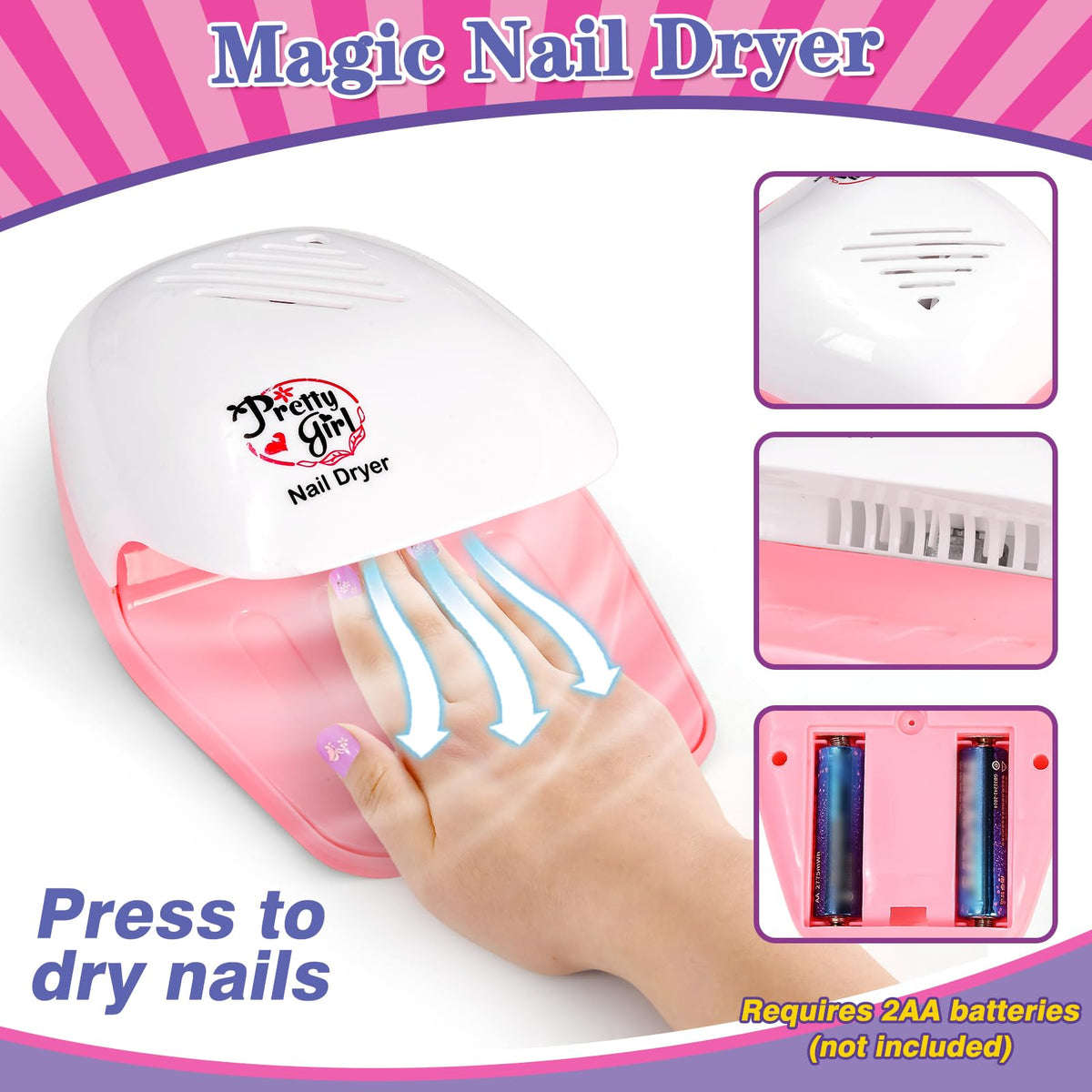 Full collection of 42-piece kids pedicure and manicure tools.